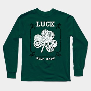 Luck is self made - shamrock clover with good luck charms Long Sleeve T-Shirt